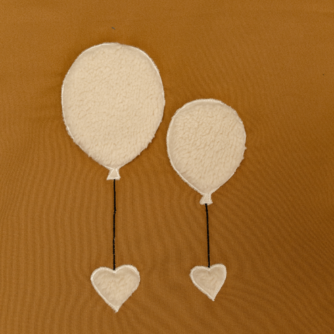 PoochMate OAK BOHO Mustard Cotton Mat : Balloon Applique