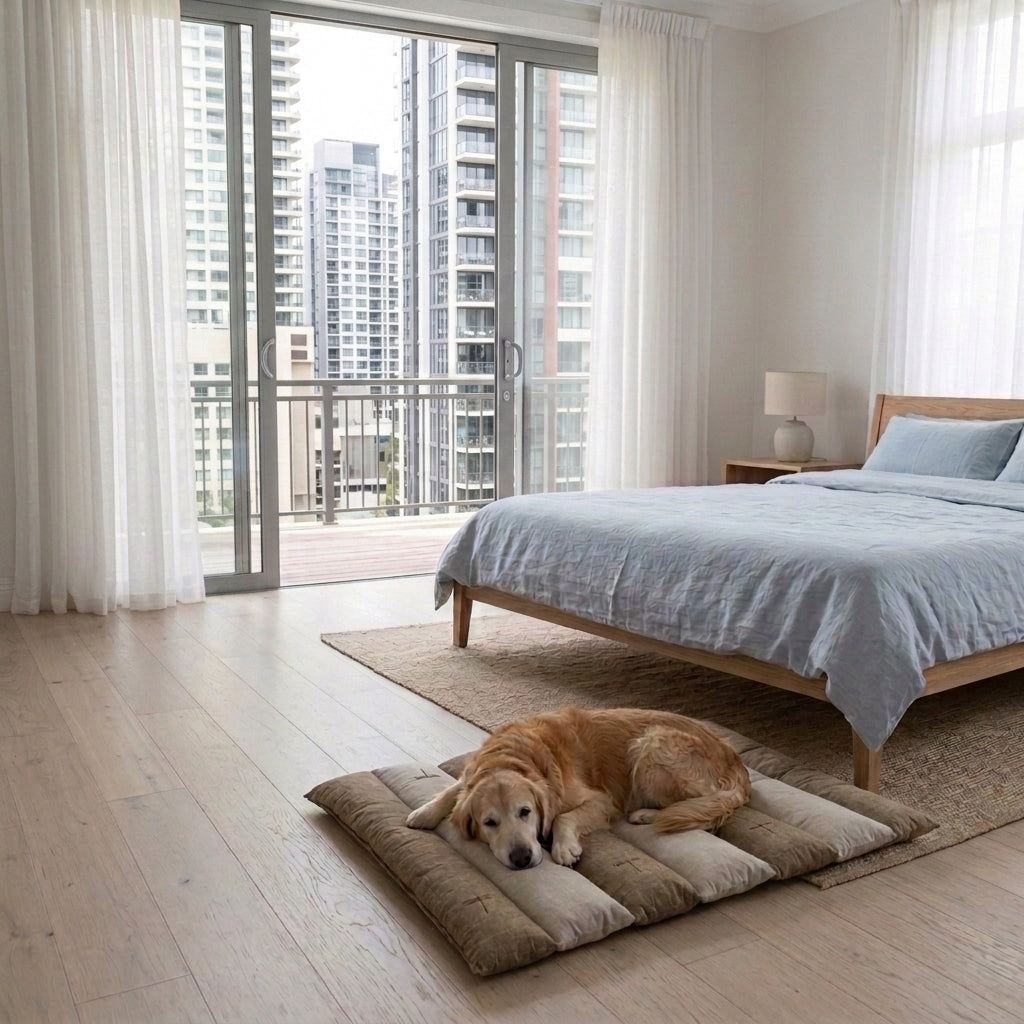 Cotton pet mats Dubai | Dog sleeping mat online UAE| Thick cotton crate mats for dogs Dubai | PoochMate UAE