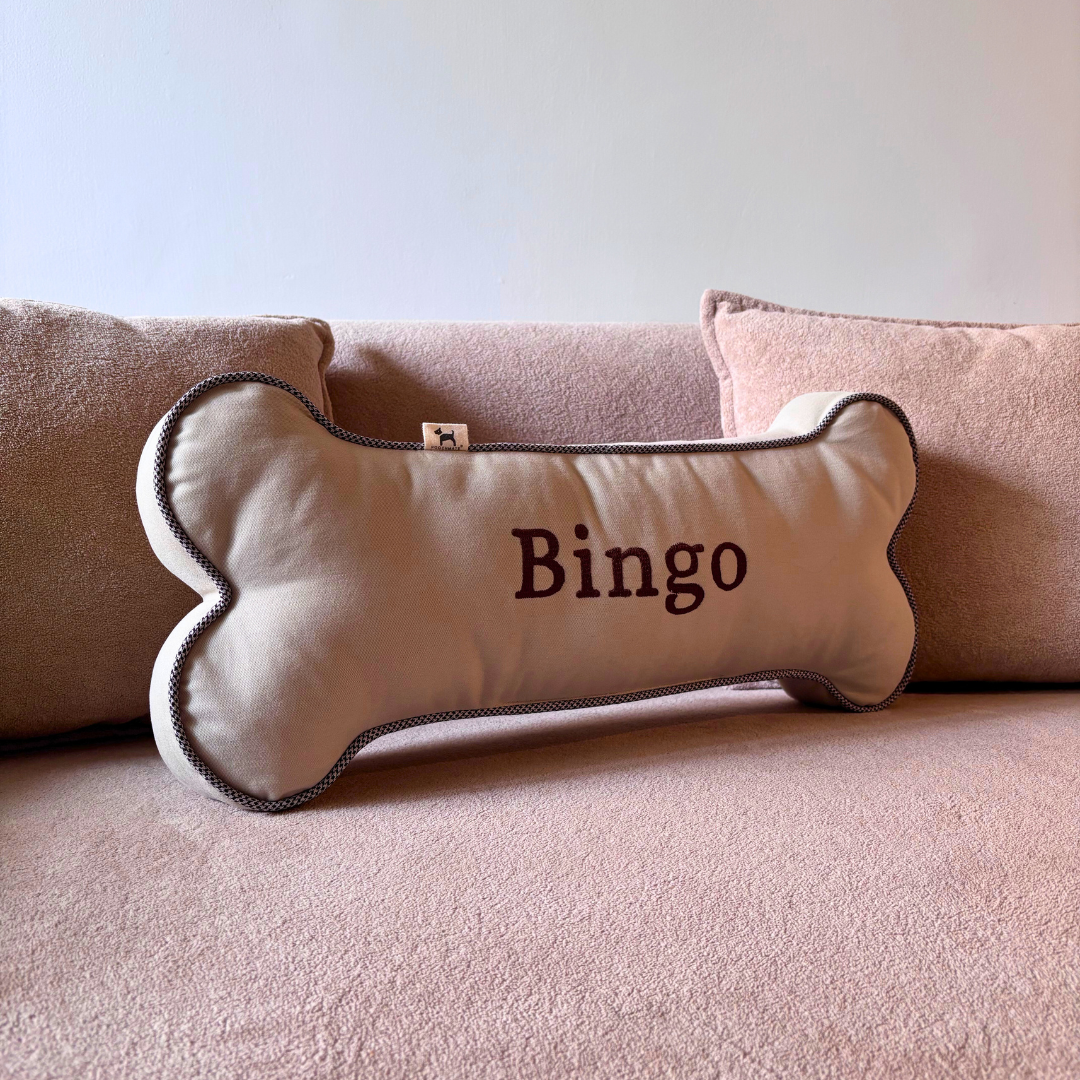 Beige dog Pillow | Dog Pillow with name | Dog Pillows online Dubai | PoochMate UAE