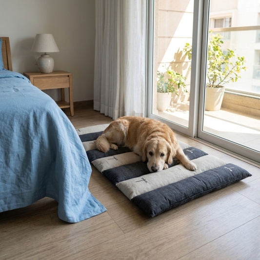 Cotton pet mats Dubai | Dog sleeping mat online UAE| Thick cotton crate mats for dogs Dubai | PoochMate UAE