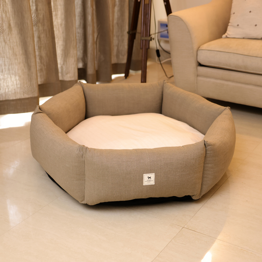 Dog beds with removable cover UAE Washable cotton dog beds UAE PoochMate UAE
