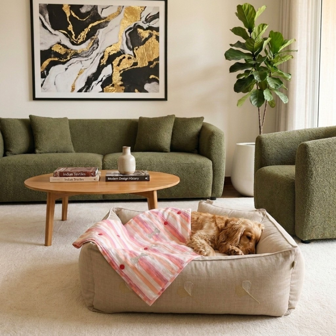Linen Dog Beds UAE | Dog Beds with washable covers Dubai | large dog bed and blanket sets Dubai