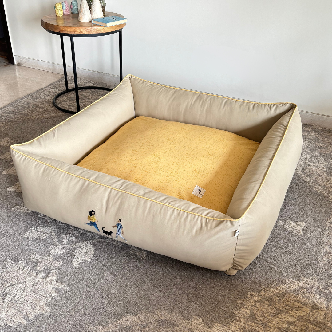 Beige Dog Bed | Large dog beds online Dubai