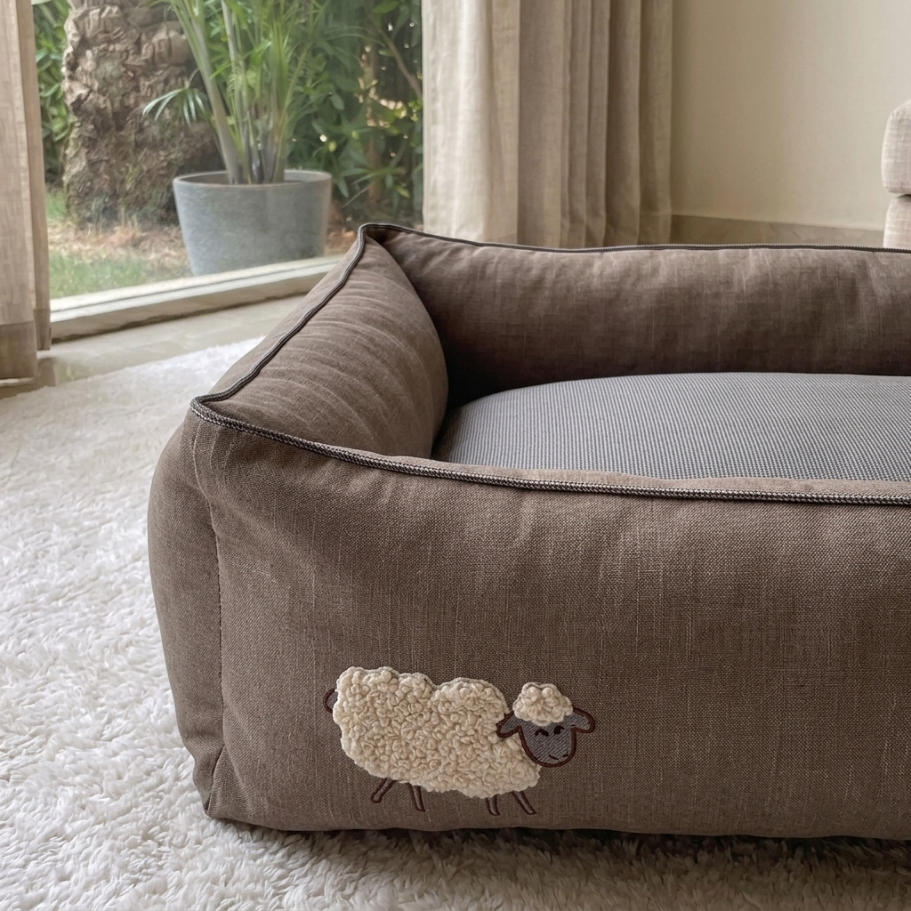 Linen Large Dog Beds | Best Dog Beds in Dubai | Large washable dog beds online UAE | best beds for large dogs Dubai | Dog beds with washable covers | 