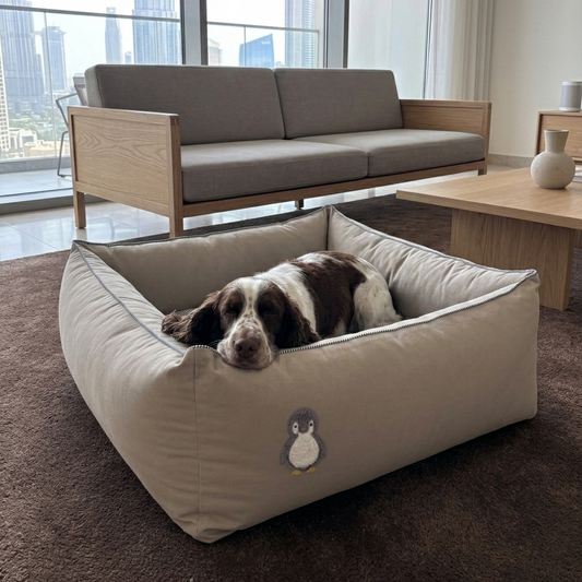 Washable cotton dog beds Dubai | Dog beds with removable covers | PoochMate UAE Beds