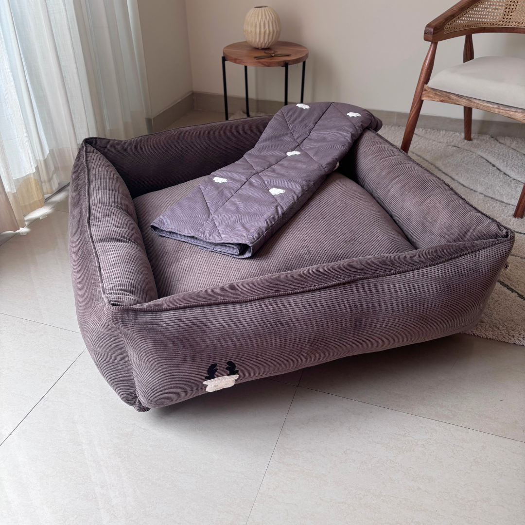 Dog bed and blanket sets UAE| Cotton washable dog bedding sets Dubai| Best dog beds online Dubai