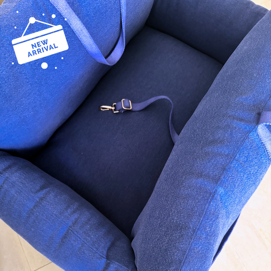 PoochMate Travel Bed for Small Dogs : 22X22 Inches Blue