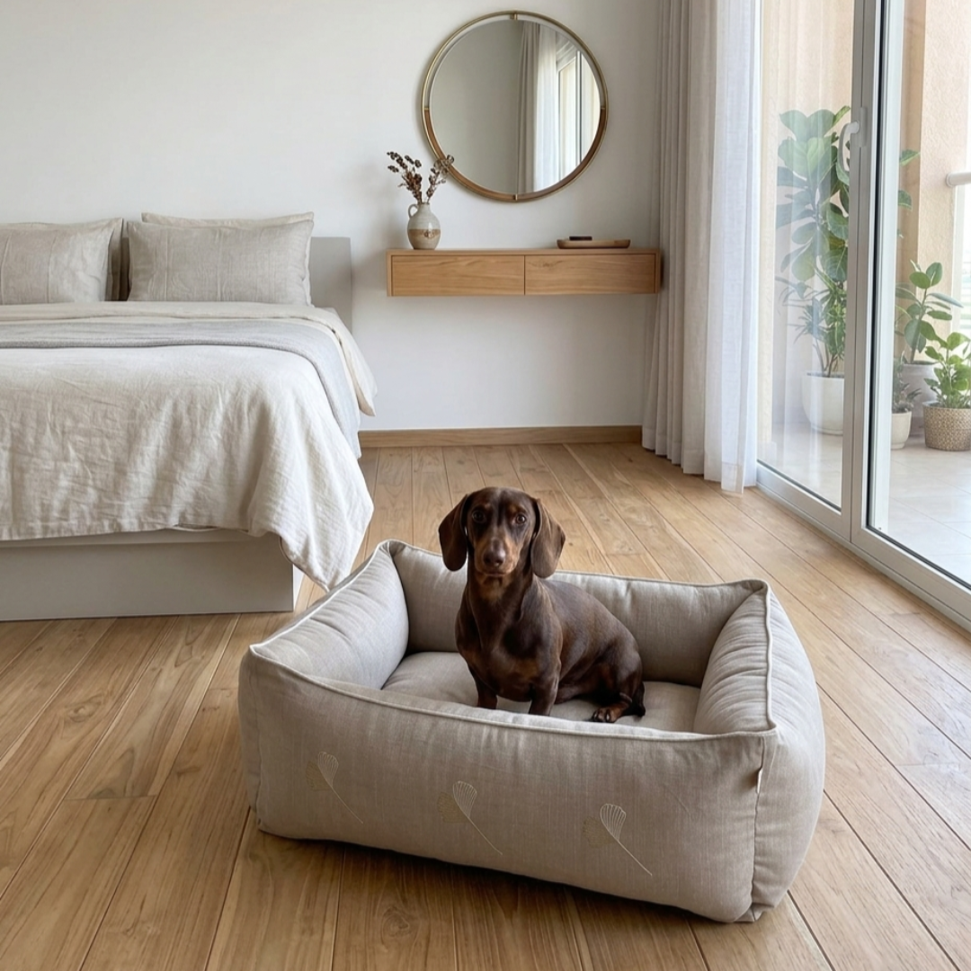 Linen dog beds Dubai | Large dog beds Dubai| Washable dog beds online Dubai | Large dog beds with removable covers