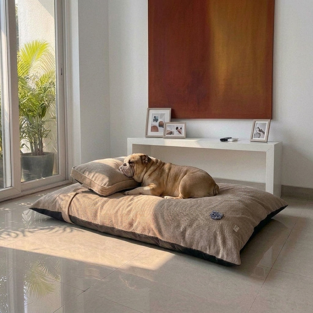 Corduroy Dog Beds Dubai | Dog bed with removable covers | Best dog beds online Dubai| PoochMate UAE Beds