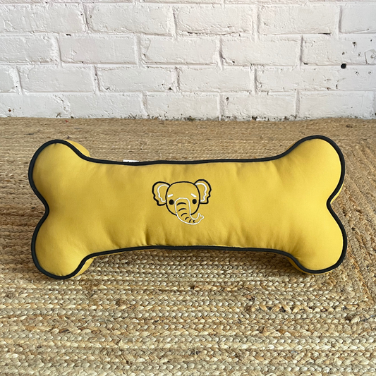PoochMate OAK 3.0 : Mustard Bone Pillow with Elephant