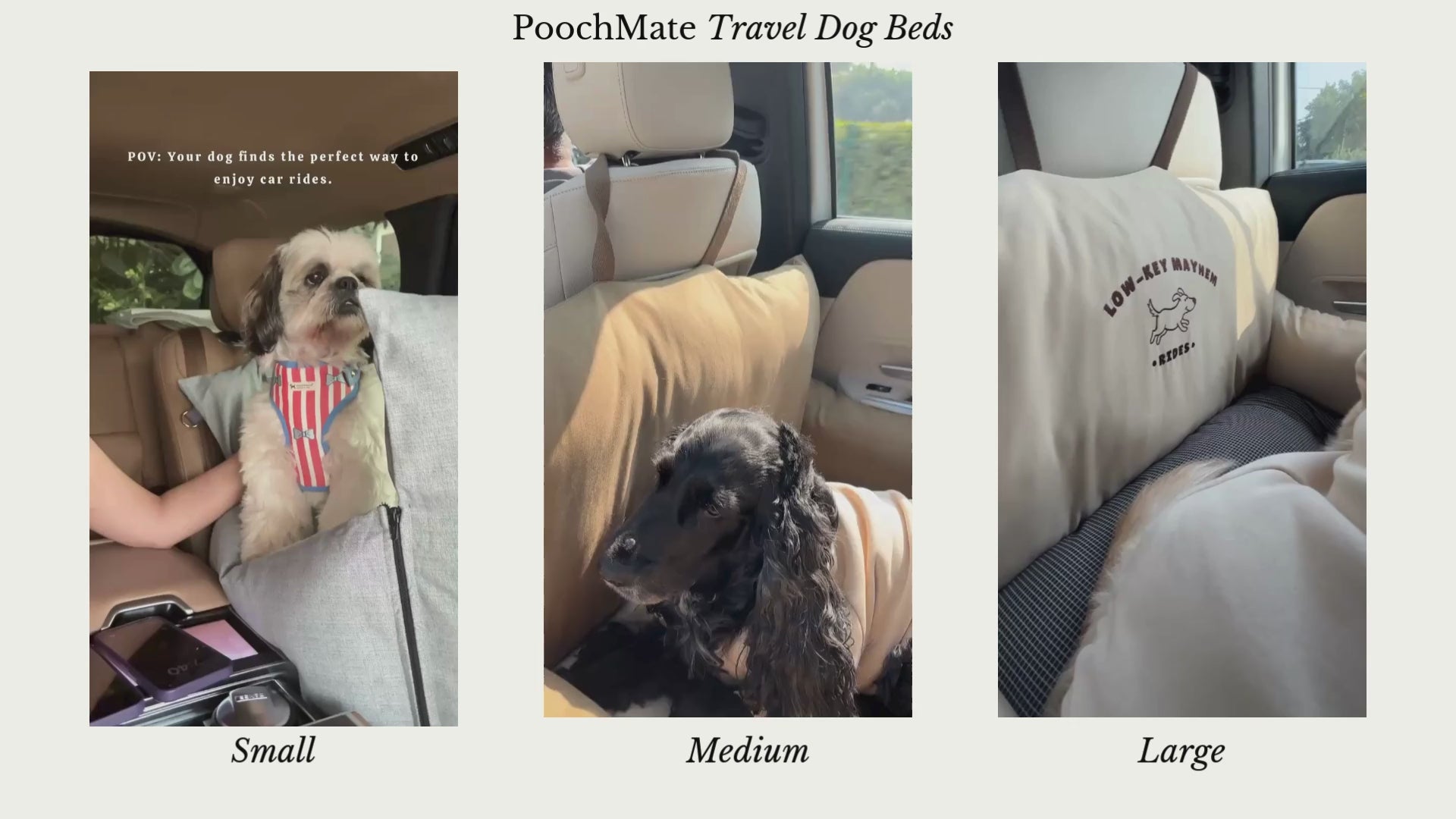 Load video: Dog Car Seats, Dog Travel Beds, Car Seats for large dogs