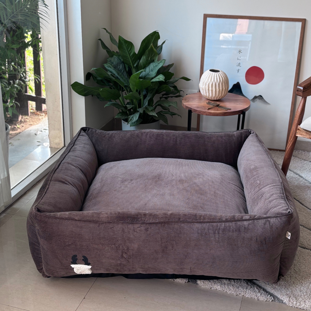 Washable dog beds | Corduroy dog beds | Cotton dog beds Dubai | Dog beds with removable covers Dubai