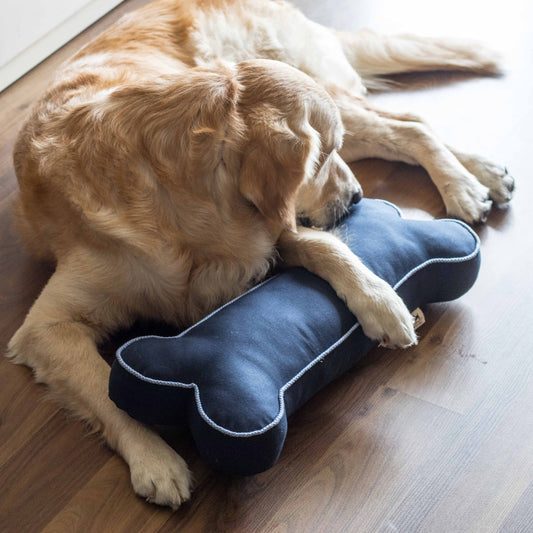 PoochMate Blue Bone Dog Pillow