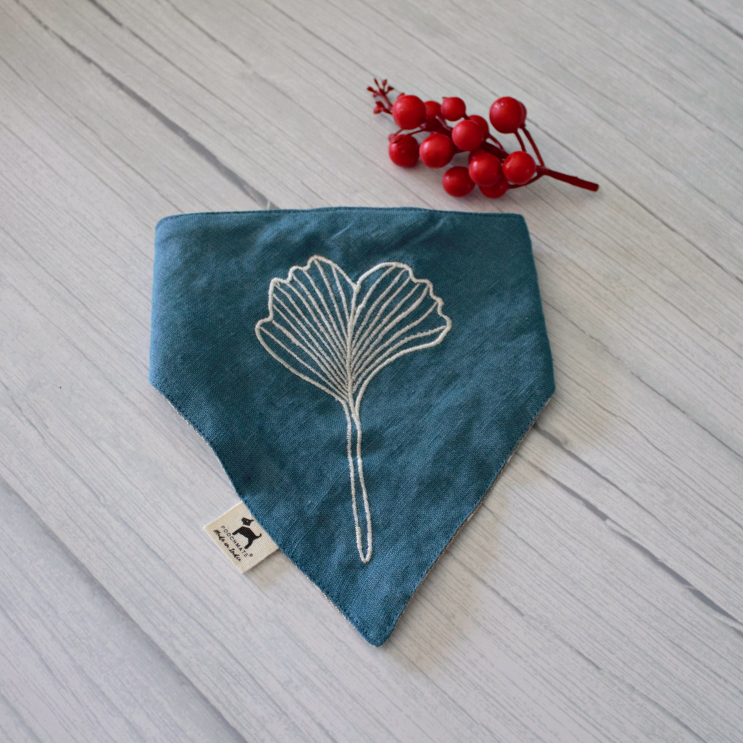 Linen dog bandana | Embroidered dog bandanas online UAE