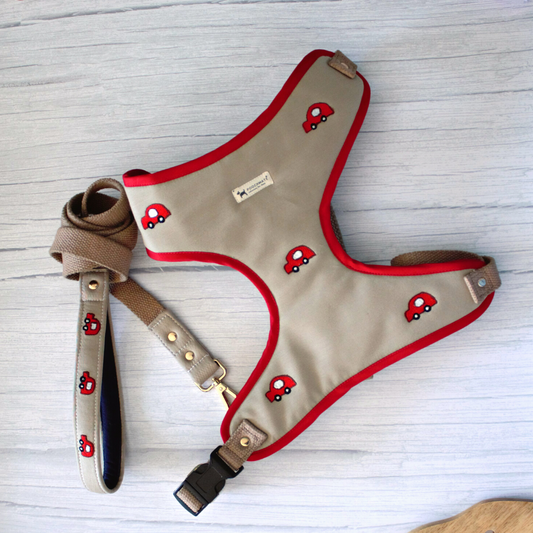 Adjustable cotton dog harness & leash | Dog Harness & leash Sets online UAE